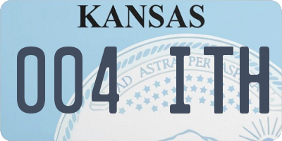 KS license plate 004ITH