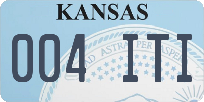 KS license plate 004ITI