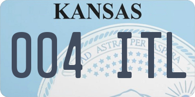KS license plate 004ITL