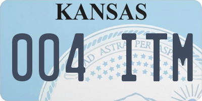 KS license plate 004ITM