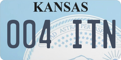 KS license plate 004ITN