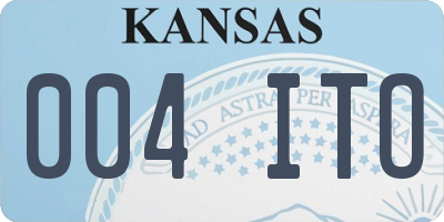 KS license plate 004ITO