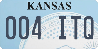 KS license plate 004ITQ