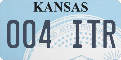 KS license plate 004ITR