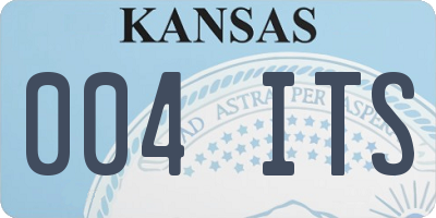 KS license plate 004ITS