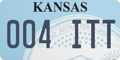 KS license plate 004ITT
