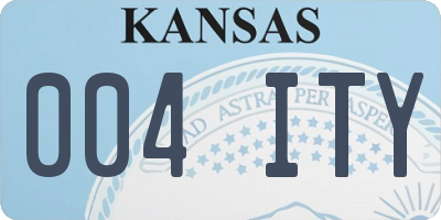 KS license plate 004ITY