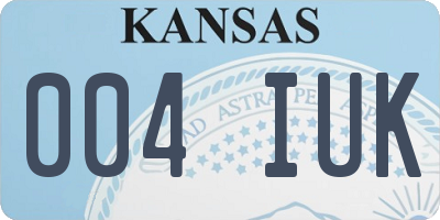KS license plate 004IUK