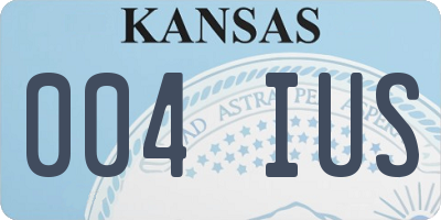 KS license plate 004IUS