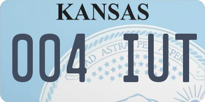 KS license plate 004IUT
