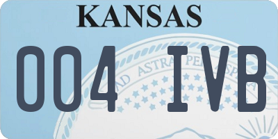 KS license plate 004IVB