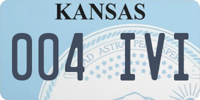 KS license plate 004IVI