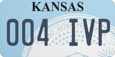 KS license plate 004IVP