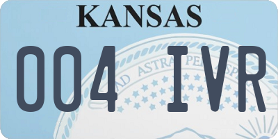 KS license plate 004IVR