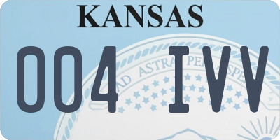 KS license plate 004IVV
