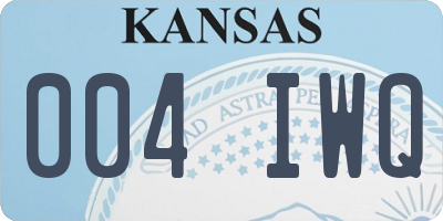 KS license plate 004IWQ