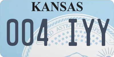 KS license plate 004IYY