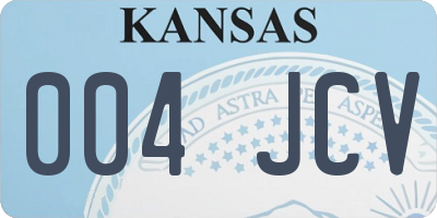 KS license plate 004JCV
