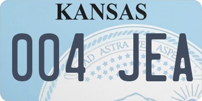 KS license plate 004JEA