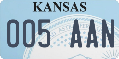 KS license plate 005AAN