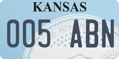 KS license plate 005ABN