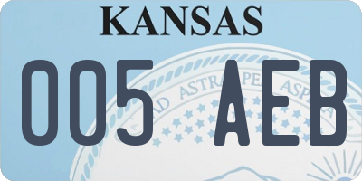 KS license plate 005AEB