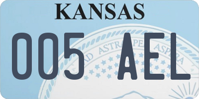KS license plate 005AEL