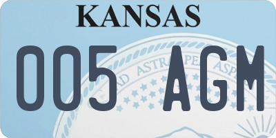 KS license plate 005AGM