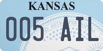 KS license plate 005AIL