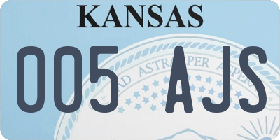 KS license plate 005AJS