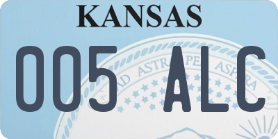 KS license plate 005ALC