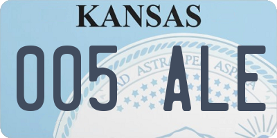 KS license plate 005ALE