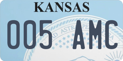 KS license plate 005AMC