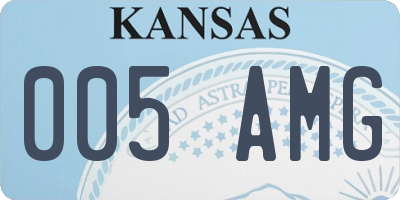 KS license plate 005AMG