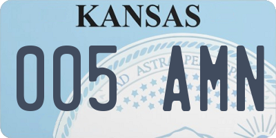KS license plate 005AMN