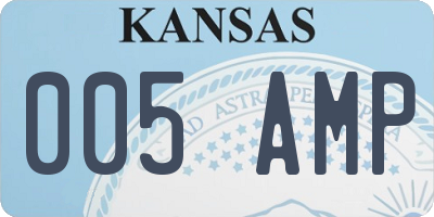 KS license plate 005AMP