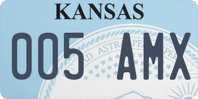 KS license plate 005AMX