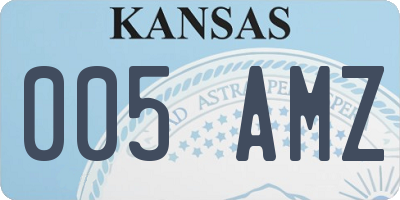 KS license plate 005AMZ