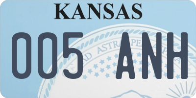 KS license plate 005ANH