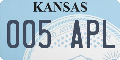 KS license plate 005APL