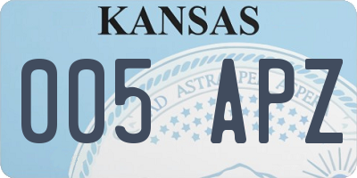 KS license plate 005APZ