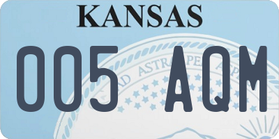 KS license plate 005AQM