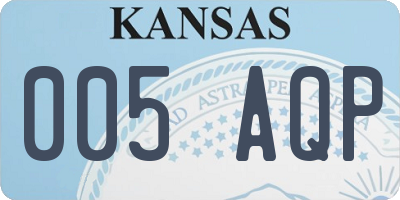 KS license plate 005AQP