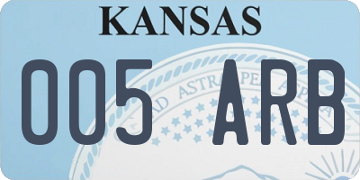 KS license plate 005ARB