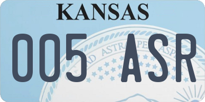 KS license plate 005ASR
