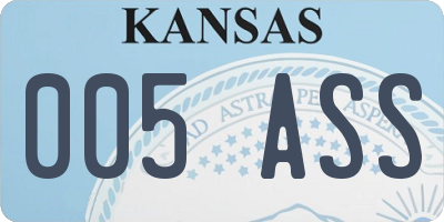 KS license plate 005ASS