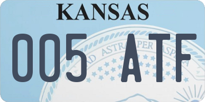 KS license plate 005ATF
