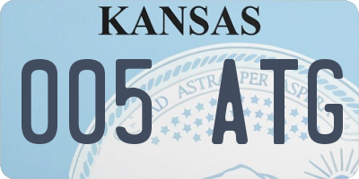KS license plate 005ATG