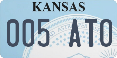 KS license plate 005ATO