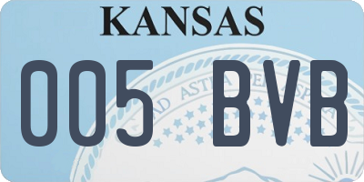 KS license plate 005BVB